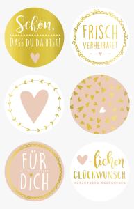 HEYDA Sticker Schön dass Du da bist 10 x 19 cm Sticker Ø 4 cm