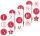 HEYDA 203780808 Sticker Zahlen Advent 10 x 19 cm Sticker Ø 4 cm rot