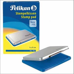 Pelikan Stempelkissen 3 blau Metallic-Gehäuse 5x7 cm