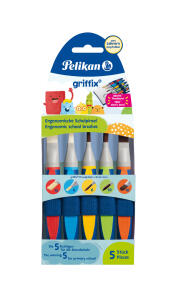 Pelikan Pinsel griffix synth. GPI5T mit Band 5 Stück auf Trägerkarte