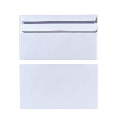 Herlitz Briefumschlag DL sk. hfr ws 100St mit Innendruck in Folienpackung