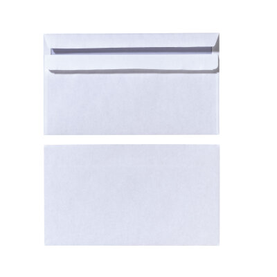 HLZ Briefumschläge DIN Lang sk ohne Fenster weiß - 25er Pack