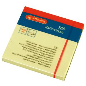 Herlitz Haftnotizen 75x75mm 100Bl hellgelb blanko nonpermanent