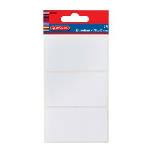 Herlitz Büroetiketten, weiß, 36x82mm cellophaniert m. Eurolochung