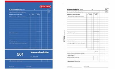Herlitz Kassenberichtsblock A5 501 50 Blatt FSC Mix