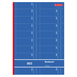 Herlitz Bonbuch A4 803 1000 Abrisse 2.Blatt als Durchschlag, UV f.sort