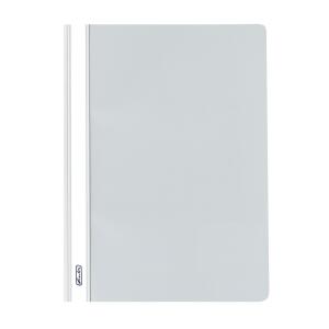 Herlitz Schnellhefter A4 PP hellgrau transparenter Vorderdeckel