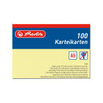 Herlitz Karteikarte A5 liniert gelb 100St hf...
