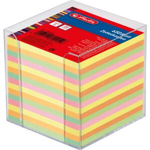 Herlitz Zettelkasten tr. 9x9cm 650Bl farbig mit Deckblatt eingeschweißt