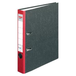 Herlitz Ordner maX.file nature A4 5cm rt Wolkenmarmorbezug sk Rückenschild