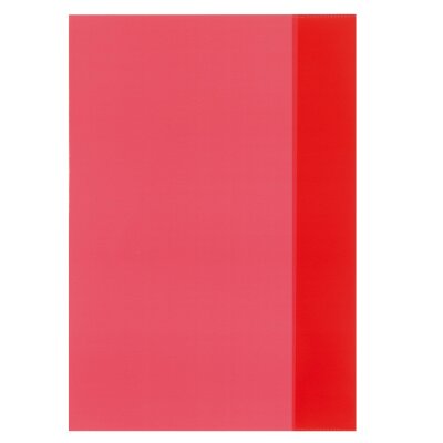 HLZ Heftumschlag A4 transparent rot