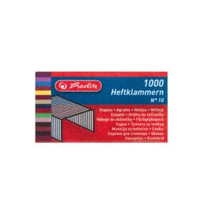 Herlitz Heftklammer No.10 verzinkt 2x1.000 Hängeware auf Blisterkarte