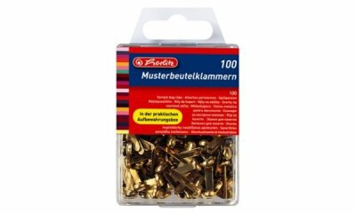 HLZ Musterbeutelklammern 100 Stück Rundkopf