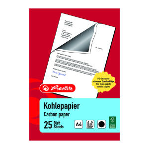 HLZ Kohlepapier - schwarz A 4 Einlegemappe mit 25 Blatt
