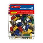 Herlitz Foldbackklammer 19mm Metall 60Bl farbig sortiert...
