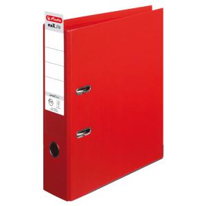 Herlitz Ordner maX.file protect+ A4 8cm rt Voll-PP-Folienbezug Wechselfenster