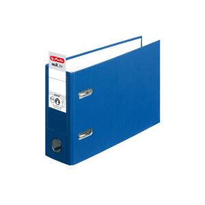 Herlitz Ordner maX.file protect A5 quer bl 8cm PP-Folienbezug Wechselfenster
