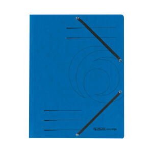 Herlitz Einschlagmappe A4 Karton bl mit Gummizug