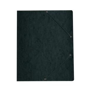 Herlitz Einschlagmappe A4 Karton schwarz mit Gummizug