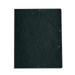 Herlitz Einschlagmappe A4 Karton schwarz mit Gummizug