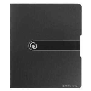 Herlitz Ringbuch A4 PP 2-Ringe 2,7cm Rücken 16mm Füllhöhe opak schwarz