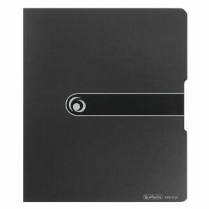 Herlitz Ringbuch A4 PP 2-Ringe 3,8cm Rücken 25mm Füllhöhe opak schwarz