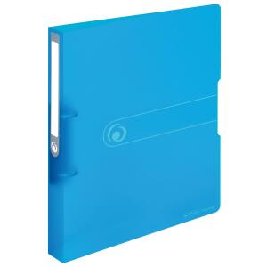 Herlitz Ringbuch A4 PP 2-Ringe 3,8cm Rücken 25mm Füllhöhe transparent blau