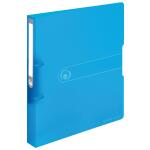 Herlitz Ringbuch A4 PP 2-Ringe 3,8cm Rücken 25mm Füllhöhe transparent blau