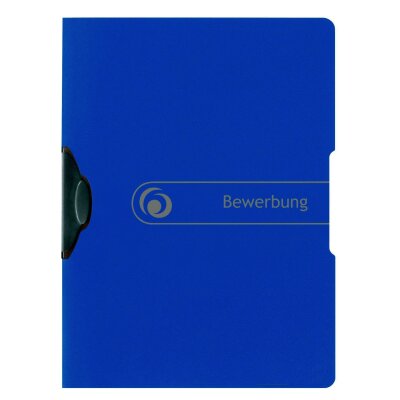 Herlitz Bewerbungsmappe A4 Express-Clip bl PP-Folie 30 Blatt Swing-Mechanik