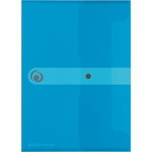 Herlitz Dokumententasche A4 PP tr.blau mit Druckknopfverschluss