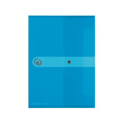 Herlitz Dokumententasche A5 PP tr.bl mit Druckknopfverschluss