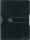 Herlitz Express-Clip A4 PP opak schwarz für bis zu 30 Blatt grauer Clip