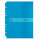 HLZ Dokumententasche PP Druckknopf A4 transp blau gelocht