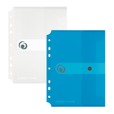 Herlitz Dokutasche PP A5 z.Abh.transp.farbl mit Druckknopfverschluss