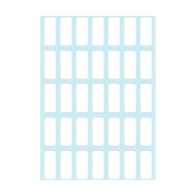 Herlitz Büroetiketten, weiß, 8x20mm cellophaniert m. Eurolochung