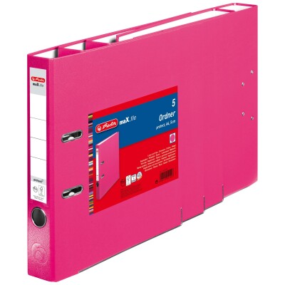 Herlitz Ordner maX.file prot. A4 5cm pi 5St PP-Folienbezug Wechselfenster