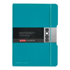 Herlitz Notizheft flex PP A5,40 Blatt,kar. caribbean turquoise, my.book
