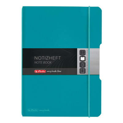 Herlitz Notizheft flex PP A5,40 Blatt,kar. caribbean turquoise, my.book