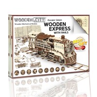 Invento Wooden City 3D Funktionsbausatz Express Train +...