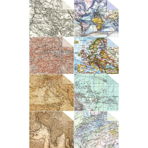 Ursus FOTOKARTON "MAPS"300G.22,7X32,7CM,8BL.SORTIERT