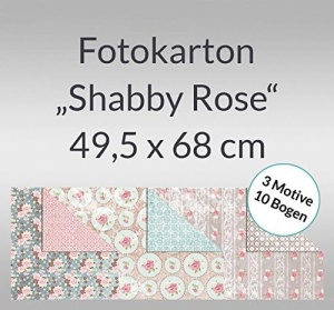 Ursus FOTOKARTON "SHABBY ROSE"300G.49,5X68CM,10BG.
