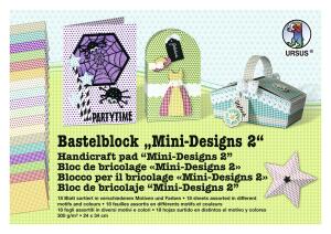 Ursus BASTELBLOCK "MINI DESIGNS 2"300G.24x34CM,18BL.