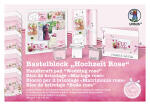 Ursus BASTELBLOCK "HOCHZEIT ROSE"300G.24x34CM,16BL.