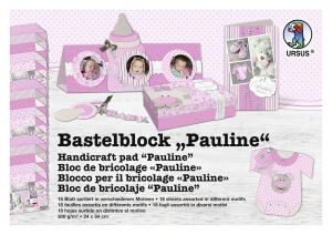 Ursus BASTELBLOCK "PAULINE"ROSA,300G.24x34CM,18BL.