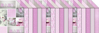 Ursus BASTELBLOCK "PAULINE"ROSA,300G.24x34CM,18BL.