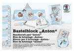 Ursus BASTELBLOCK "ANTON"BLAU,300G.24x34CM,18BL.