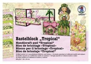Ursus BASTELBLOCK "TROPICAL"300G.24x34CM,16BL.
