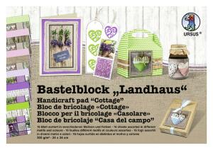 Ursus BASTELBLOCK LANDHAUS.300G.24x34CM,16BL.16M.