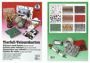 Ursus TIERFELL-VELOURSKTN.250G.23x33CM,9BL.9M.SORT.