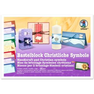 Ursus BASTELBLOCK "CHRISTL.SYMBOLE"300G.24x34CM,16BL.